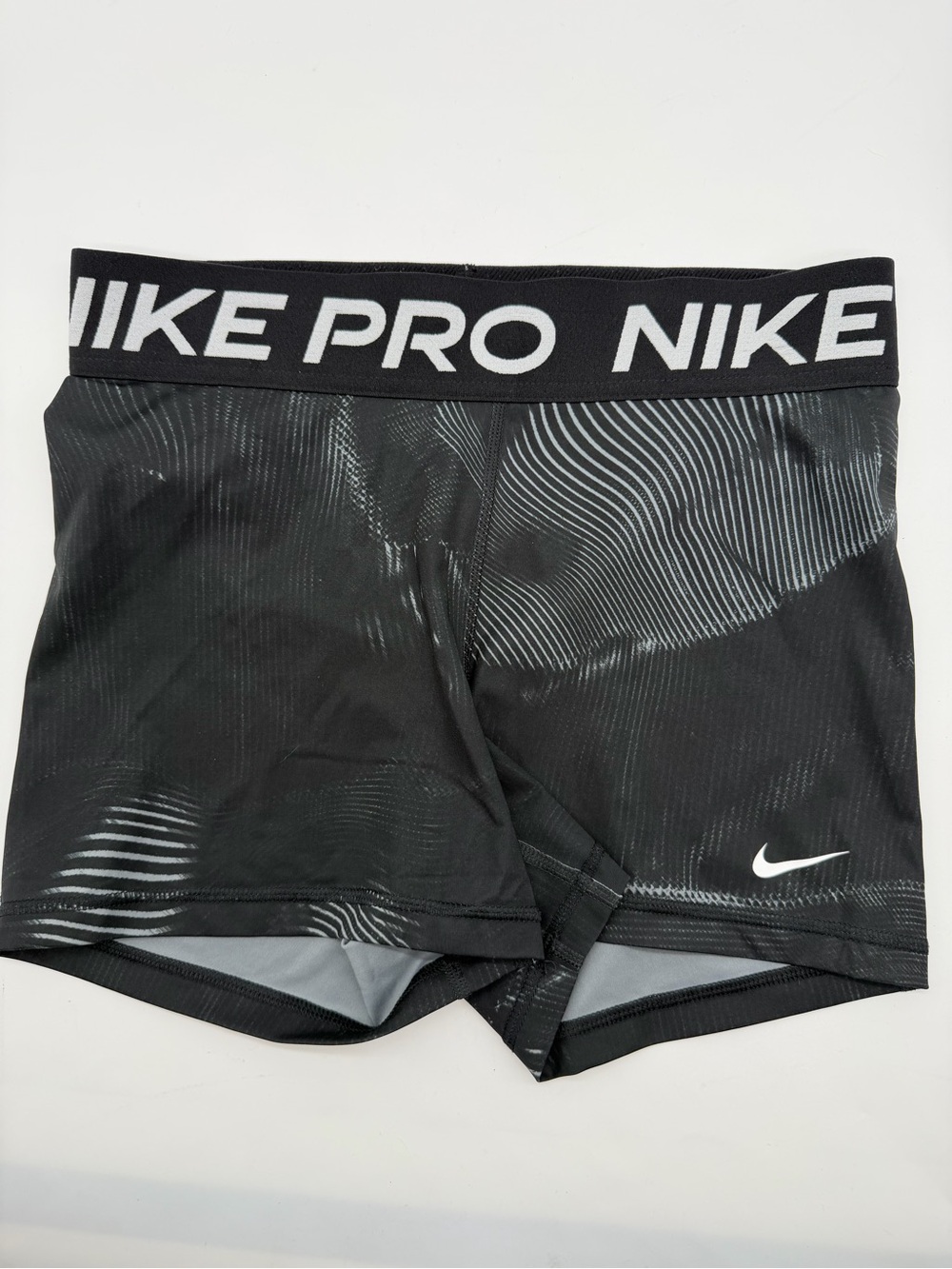 Nike Pro Women's Shorts Print 3" Black White M Medium HV5071 010
